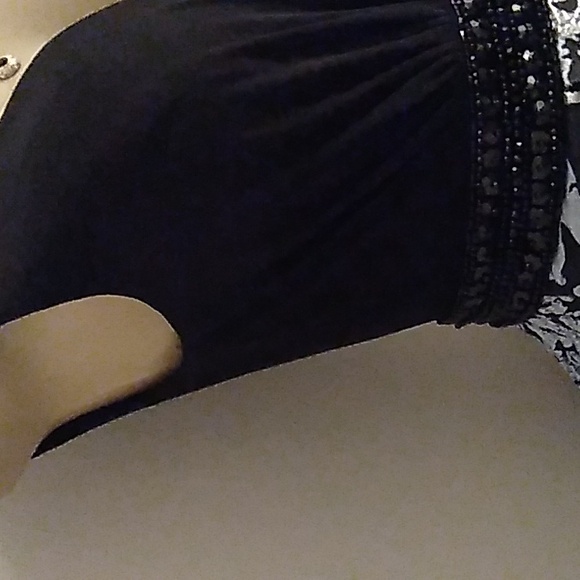 MacDuggal Formal Dress: Size: 4 Color: IceBlue, Black and L Silver Condition:New - Picture 10 of 16